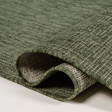 Alda Modern Minimalist Mingled Solid Indoor/Outdoor Area Rug